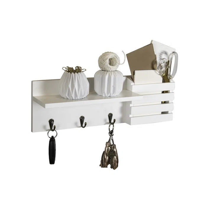 Key Holder: Wall Mail Organizer with Key Hooks
