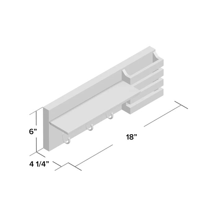 Key Holder: Wall Mail Organizer with Key Hooks