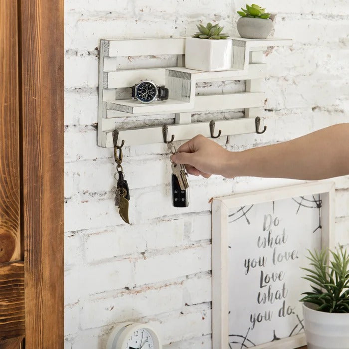 Key Holder: Wall Storage Organizer with Key Hooks