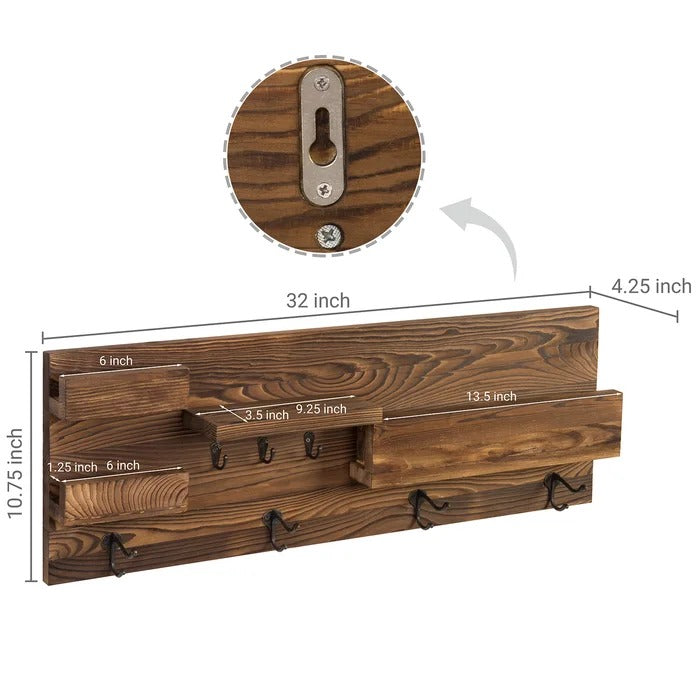 Key Holder: Wall Storage Organizer with Key Hooks