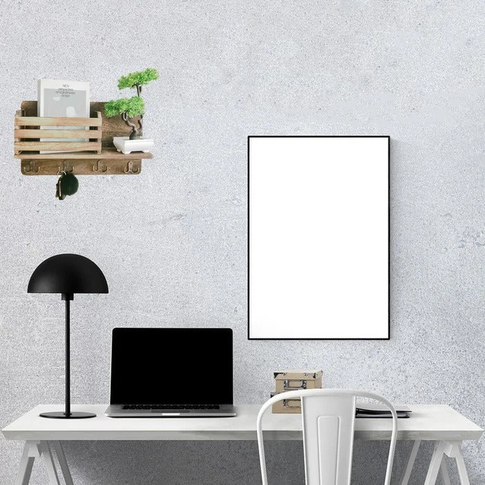 Key Holder: Wooden Decorative Wall Key Organizer with Mail Storage