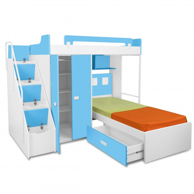 Bunk Bed : Wardrobe Bed with Kids Twin Bunk Kids Furniture