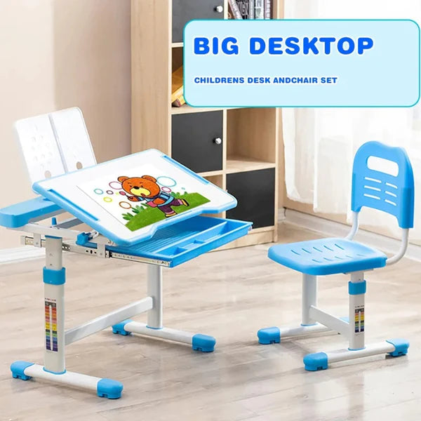Kids Writing Table: Kids Rectangular Arts And Crafts Table and Chair Set