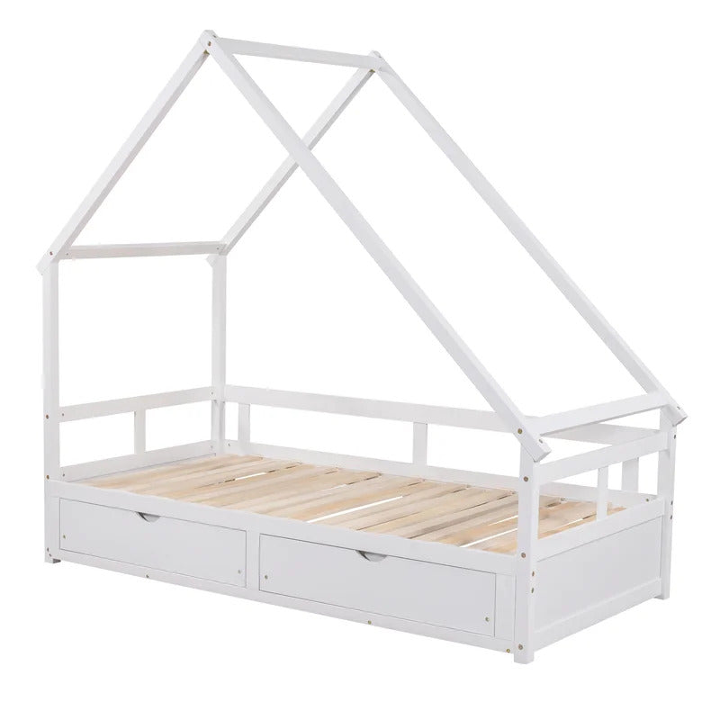 Kids Bed: 2 Drawer Solid Wood Daybed