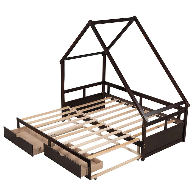 Kids Bed: 2 Drawer Solid Wood Daybed