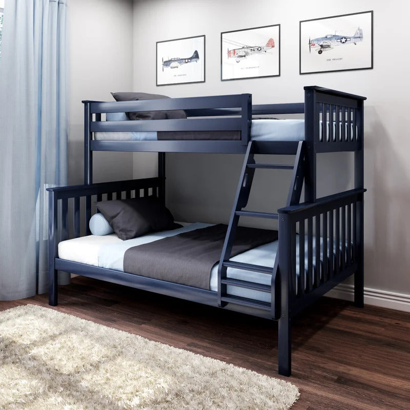 Kids Bed: Full Solid Wood Standard Bunk Bed