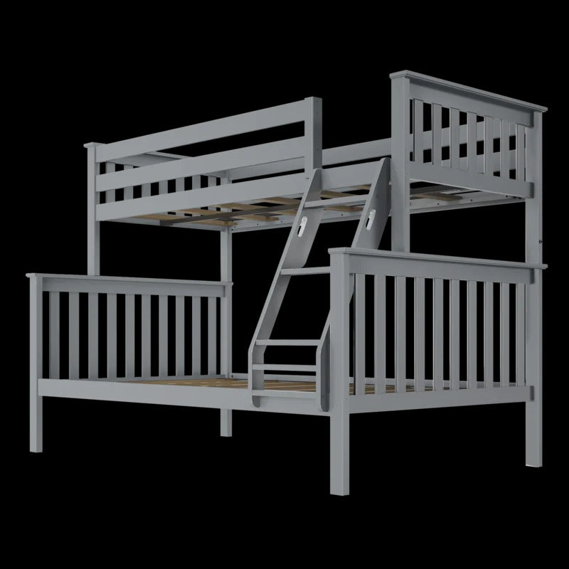 Kids Bed: Full Solid Wood Standard Bunk Bed