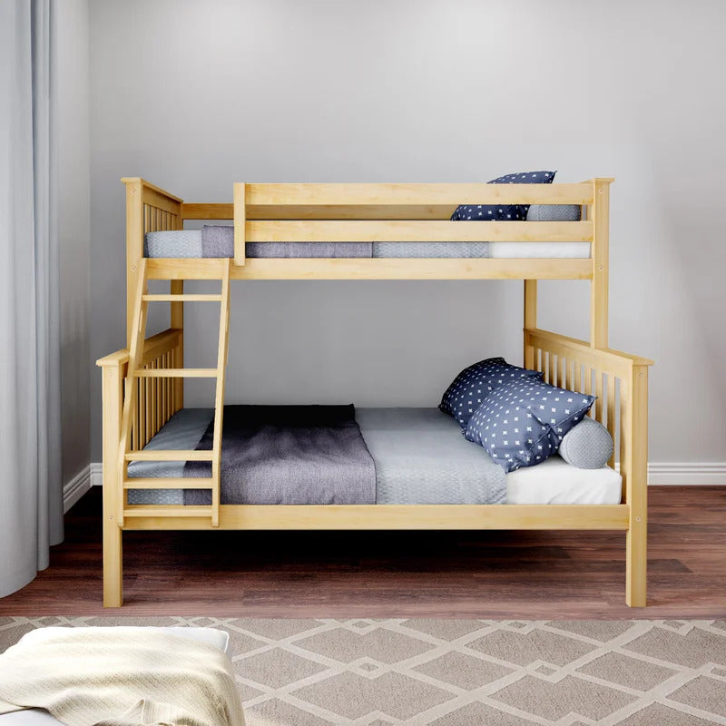 Kids Bed: Full Solid Wood Standard Bunk Bed
