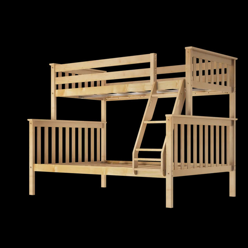 Kids Bed: Full Solid Wood Standard Bunk Bed