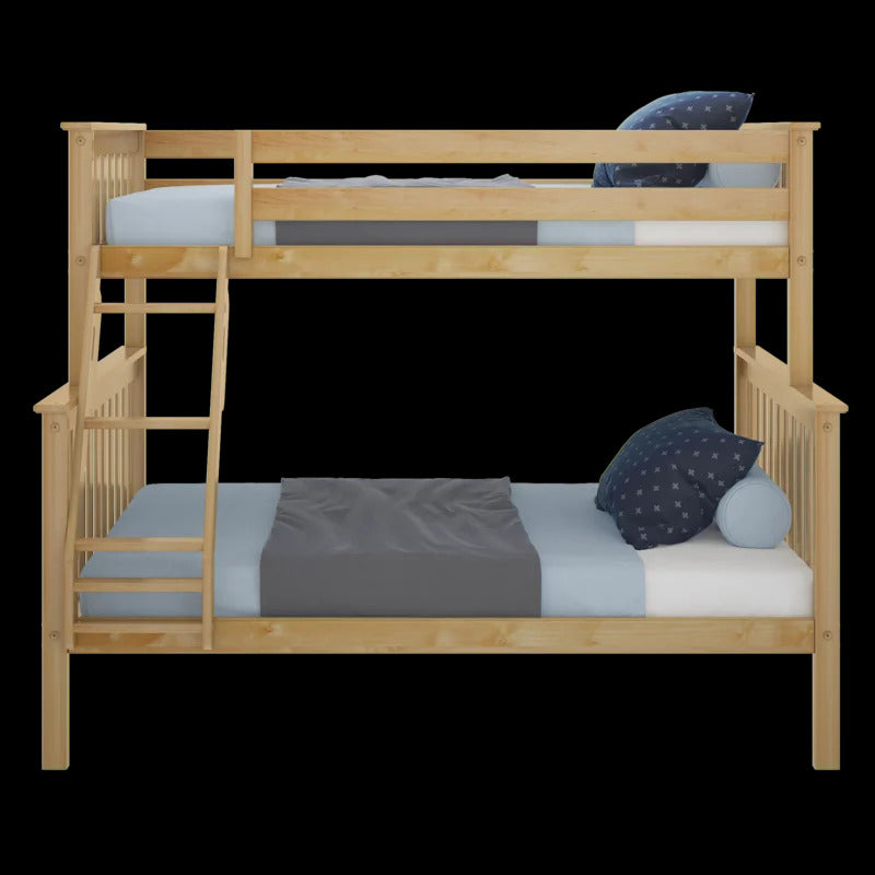 Kids Bed: Full Solid Wood Standard Bunk Bed