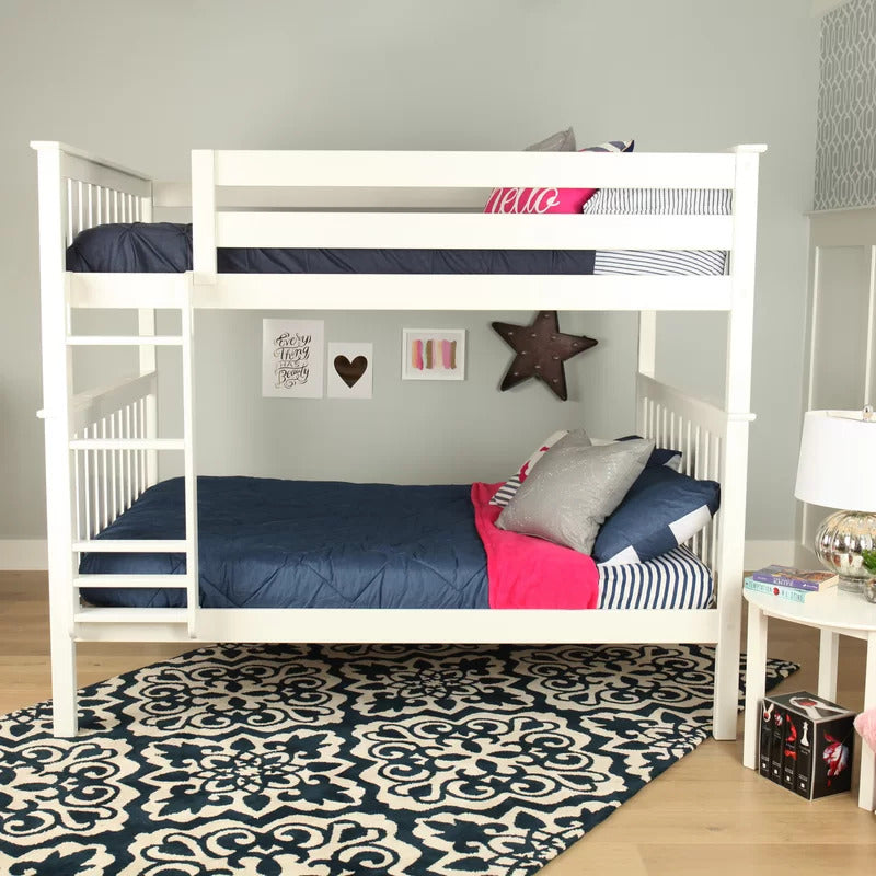 Kids Bed: Full Solid Wood Standard Bunk Bed