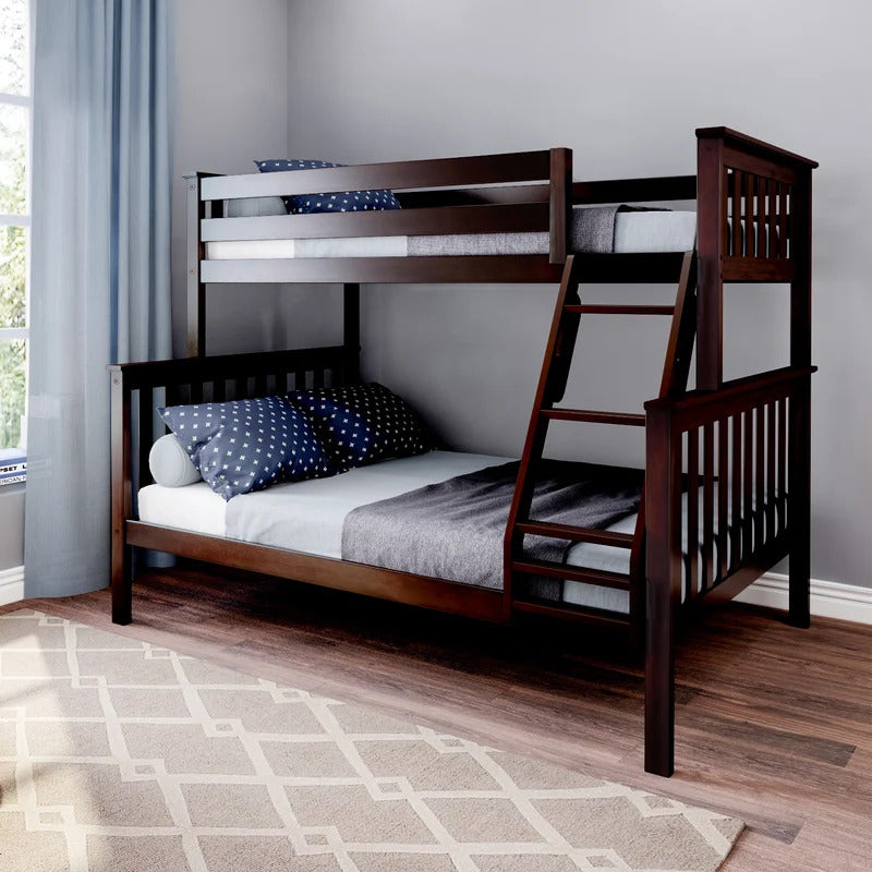 Kids Bed: Full Solid Wood Standard Bunk Bed