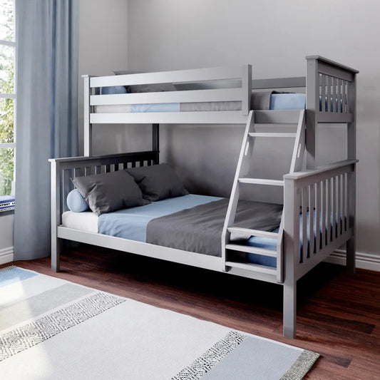 Kids Bed: Full Solid Wood Standard Bunk Bed