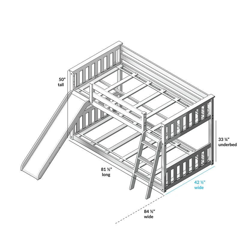 Kids Bed: Solid Wood Standard Bunk Bed