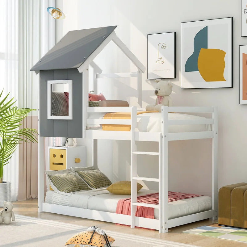 Kids Bed: Twin Over Twin Standard Bunk Bed