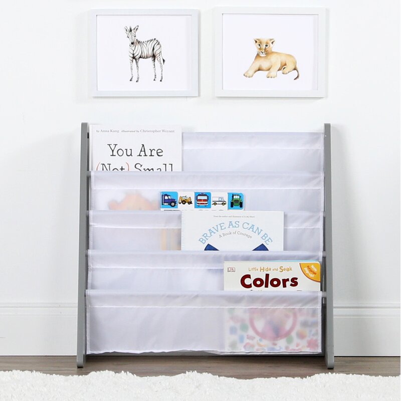 Kids Bookshelf: 25'' H X 24'' W Kids 4 Pocket Bookshelf