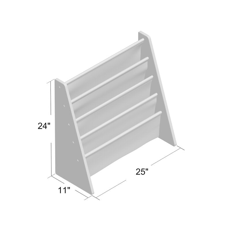Kids Bookshelf: 25'' H X 24'' W Kids 4 Pocket Bookshelf