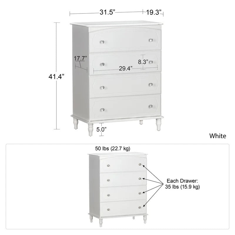 Kids Chest Of Drawers 4 Drawer Chest