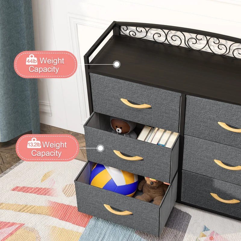 Kids Chest Of Drawers : 6 Drawer 31.3'' W Dresser