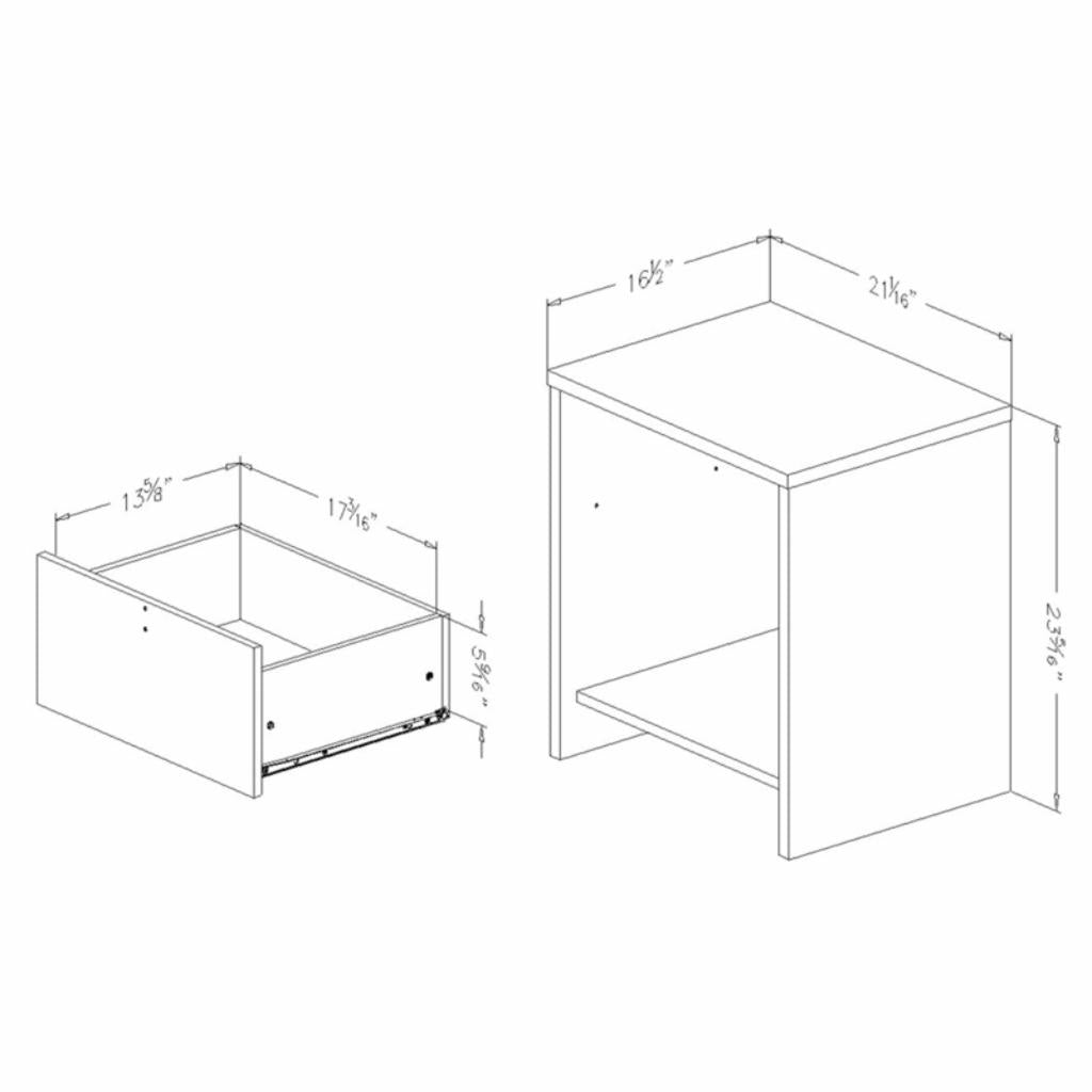Kids Nightstands: 1-Drawer Nightstand