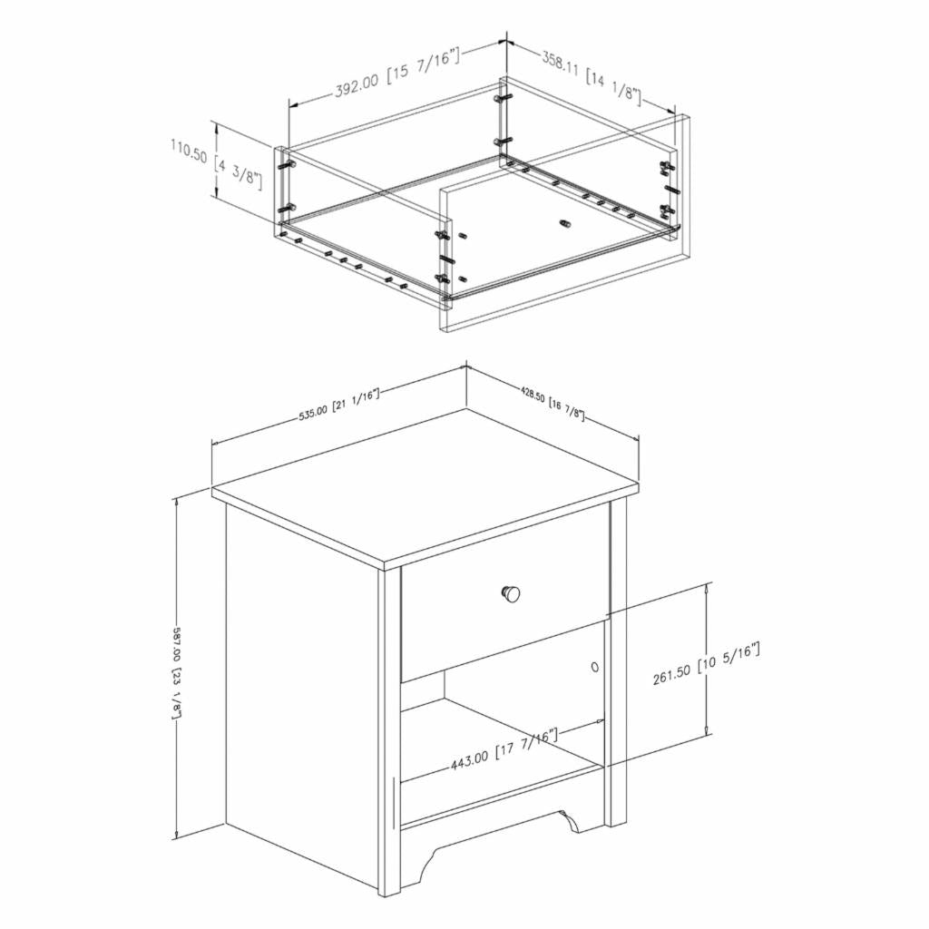 Kids Nightstands: 1 Drawer Kids Nightstand
