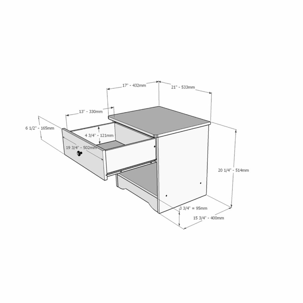 Kids Nightstands: 1 Drawer Kids Nightstand