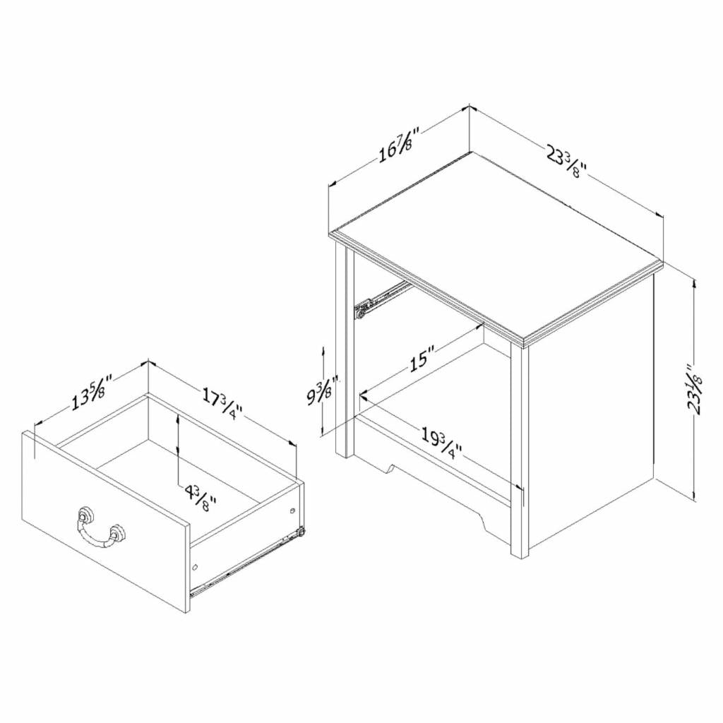 Kids Nightstands: 1 Drawer Nightstand
