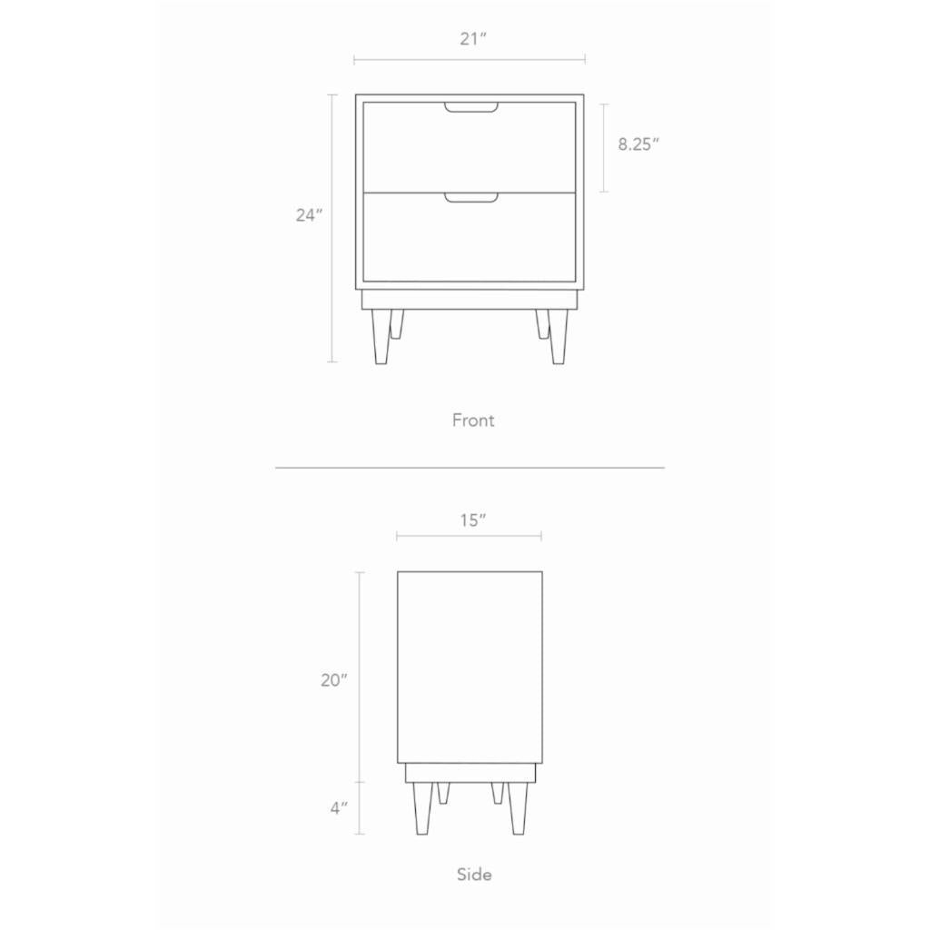 Kids Nightstands: 2-Drawer Kids Nightstand