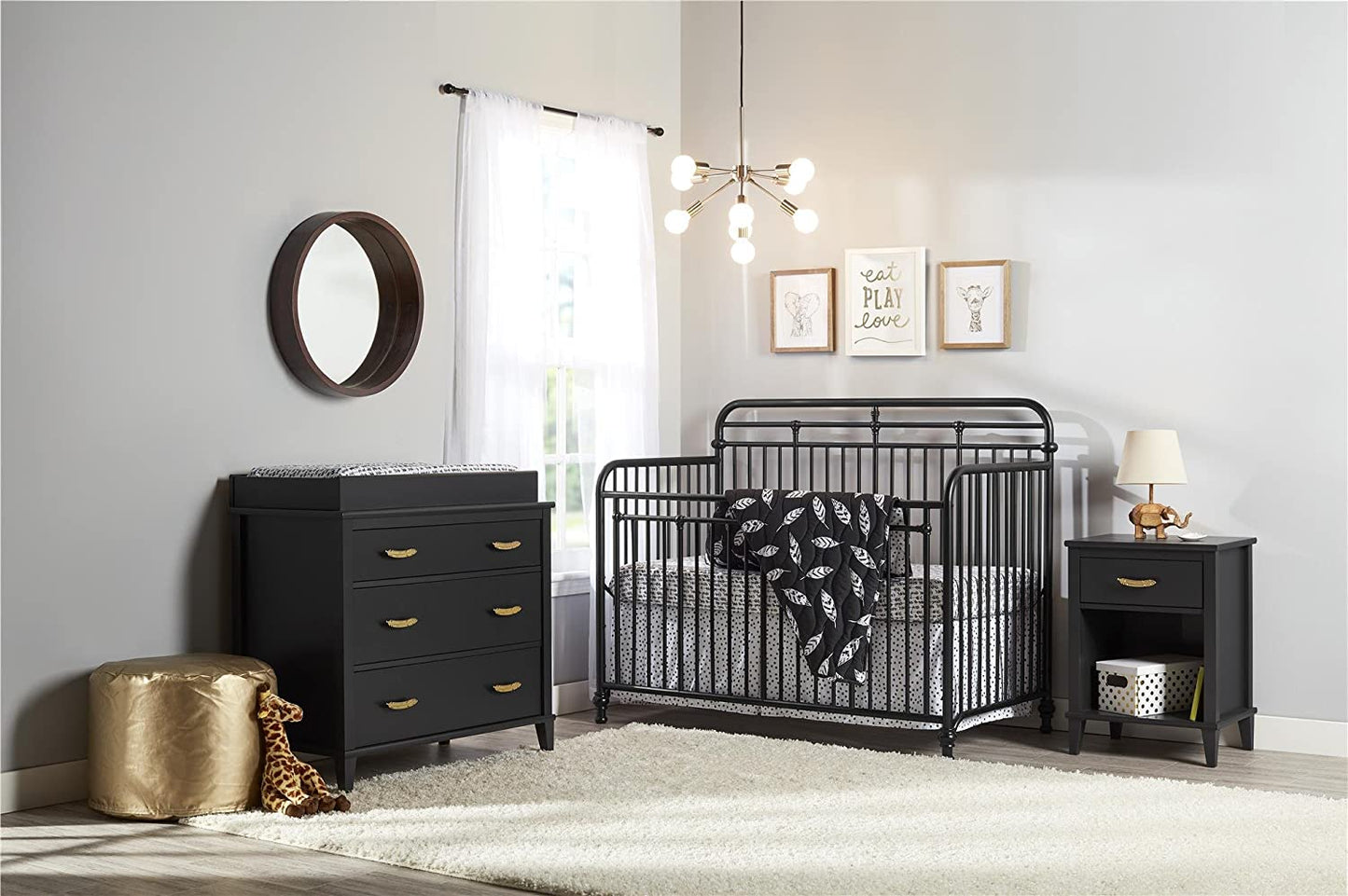 Kids Nightstands: Black Nightstand