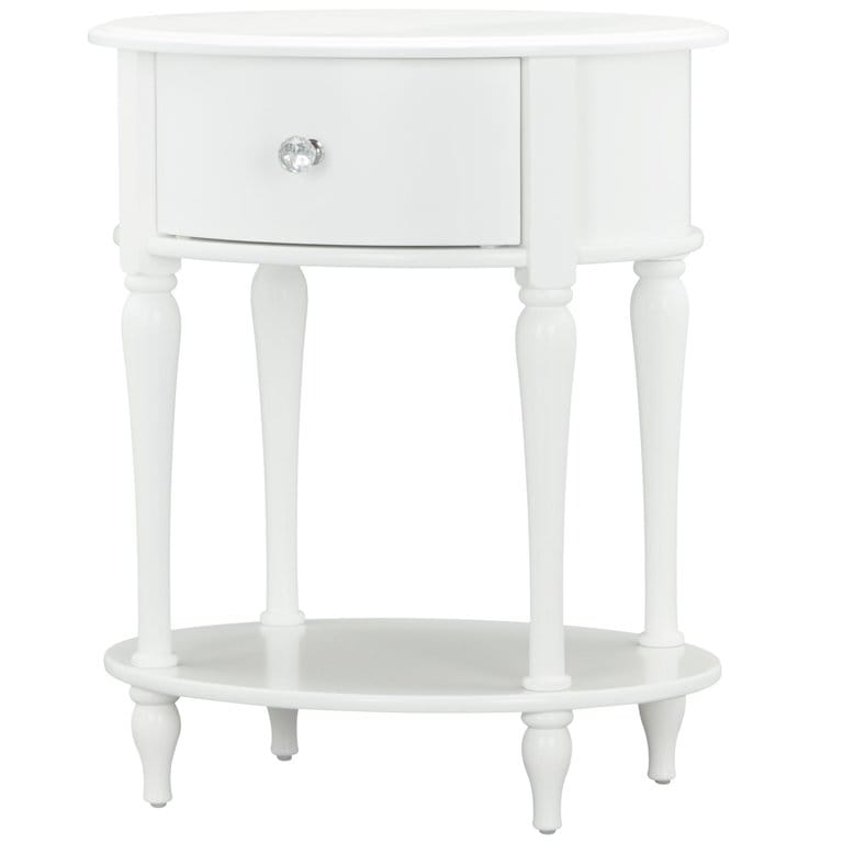 Kids Nightstands: White 1 Drawer Nightstand
