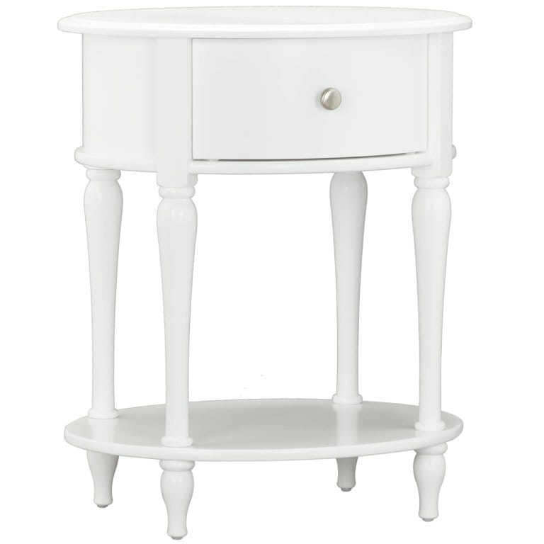 Kids Nightstands: White 1 Drawer Nightstand