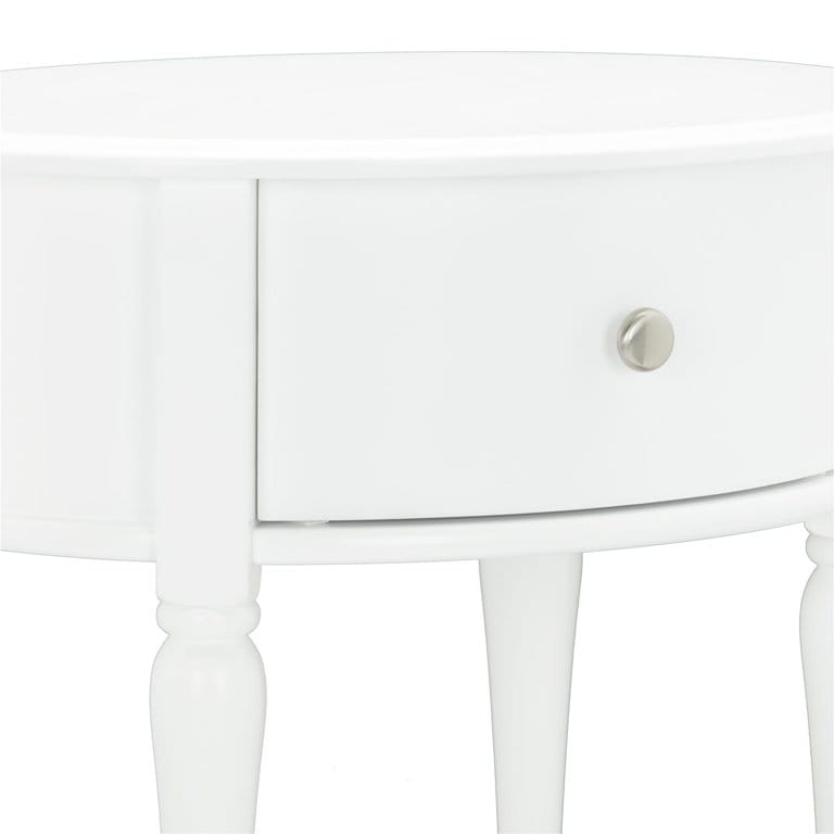 Kids Nightstands: White 1 Drawer Nightstand