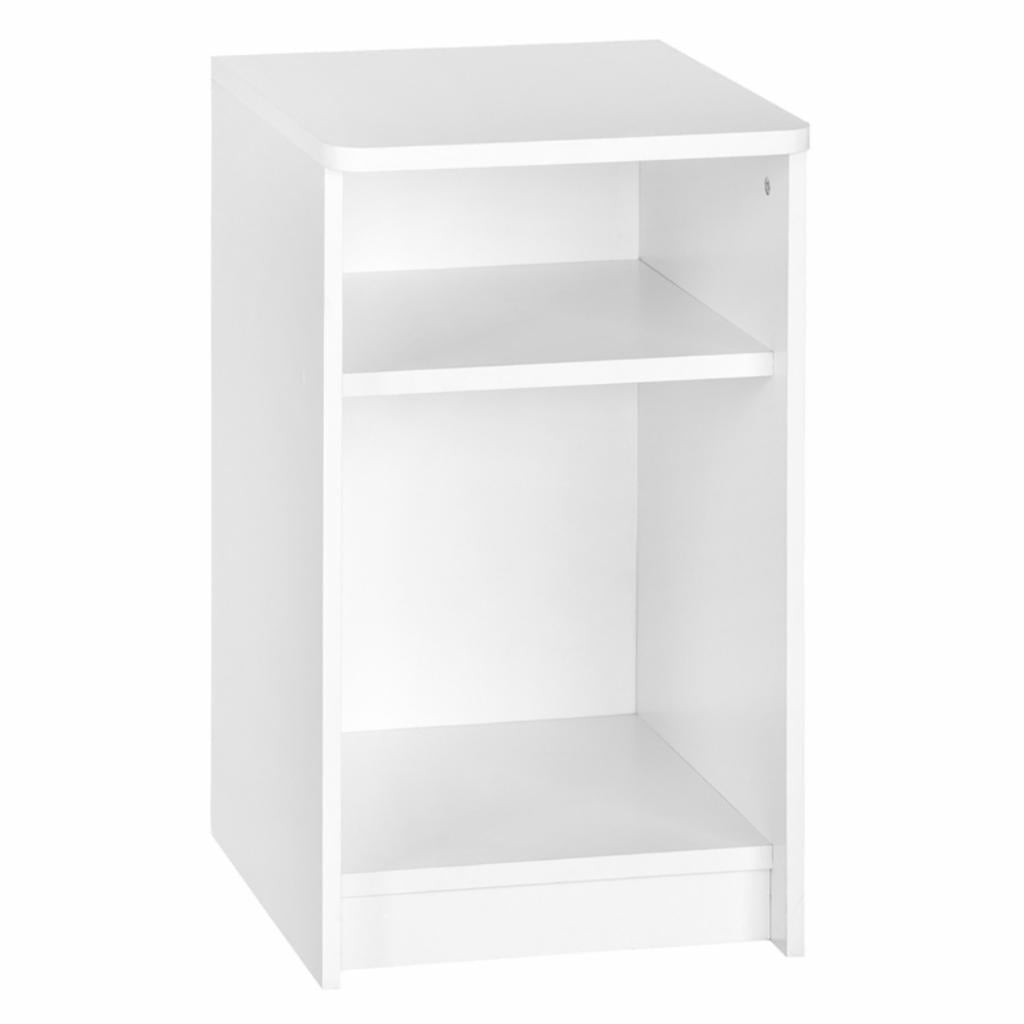 Kids Nightstands: White Cubby Storage Nightstand