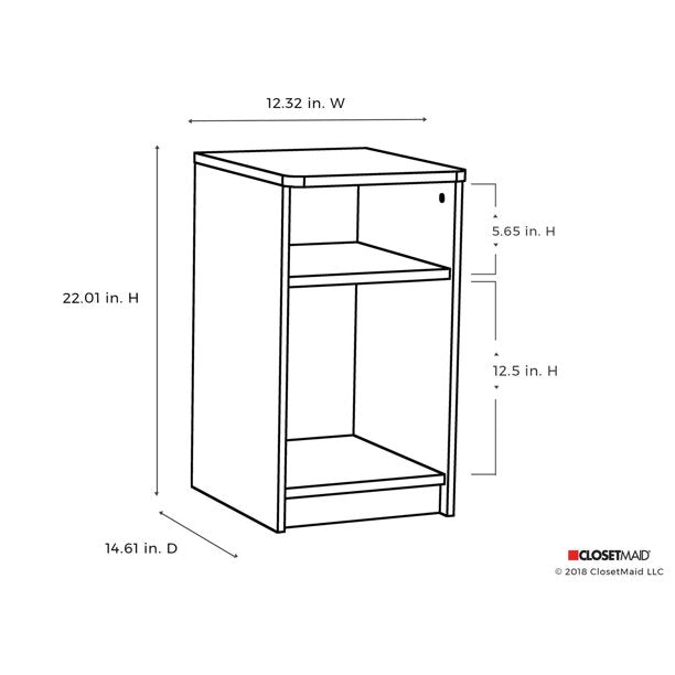 Kids Nightstands: White Cubby Storage Nightstand