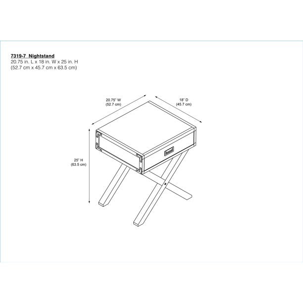 Kids Nightstands: X Base Night Stand