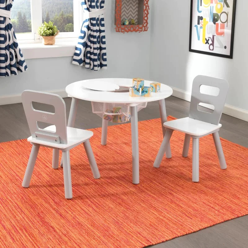 Kids Writing Table: Kids Round Play / Activity Table and Chair Set