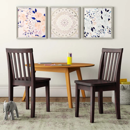 Kids Study Chair: Kids Wood Chair (Set of 2)