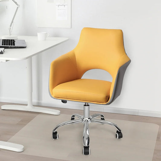 Kids Study Chair: Leatherette Work Study Chair (Yellow)