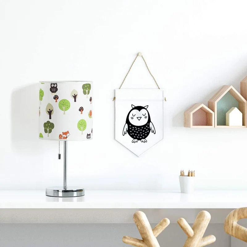 Kids Study Lamps: 16.3" Silver Table Lamp