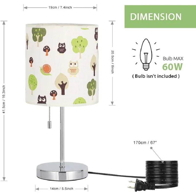 Kids Study Lamps: 16.3" Silver Table Lamp