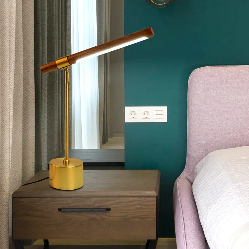 Kids Study Lamps: Modern Solid Wood Study Lamp LED Table For Eye Protection
