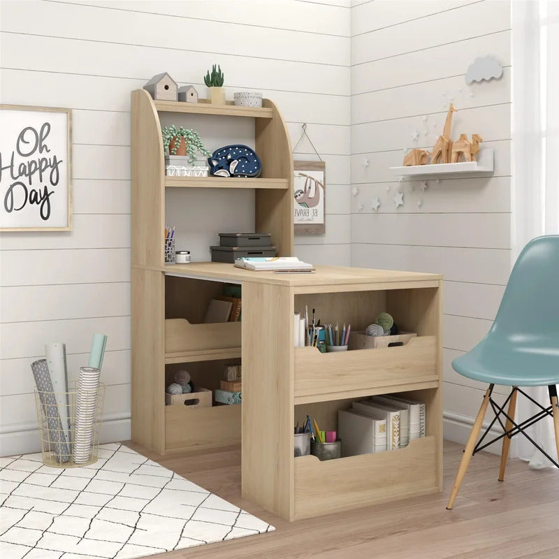 Kids Study Table : SARA 47.5" Art Desk with Optional Hutch