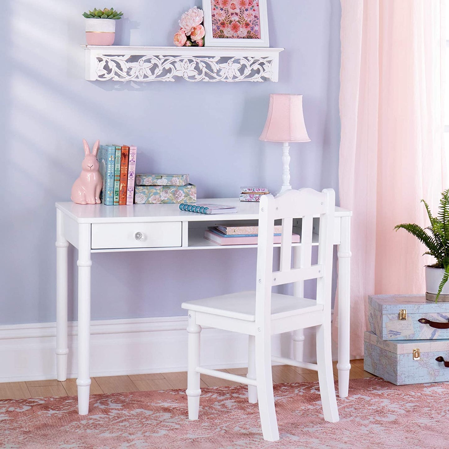 Kids Study Table : LANA 38" W Writing Desk and Chair Set