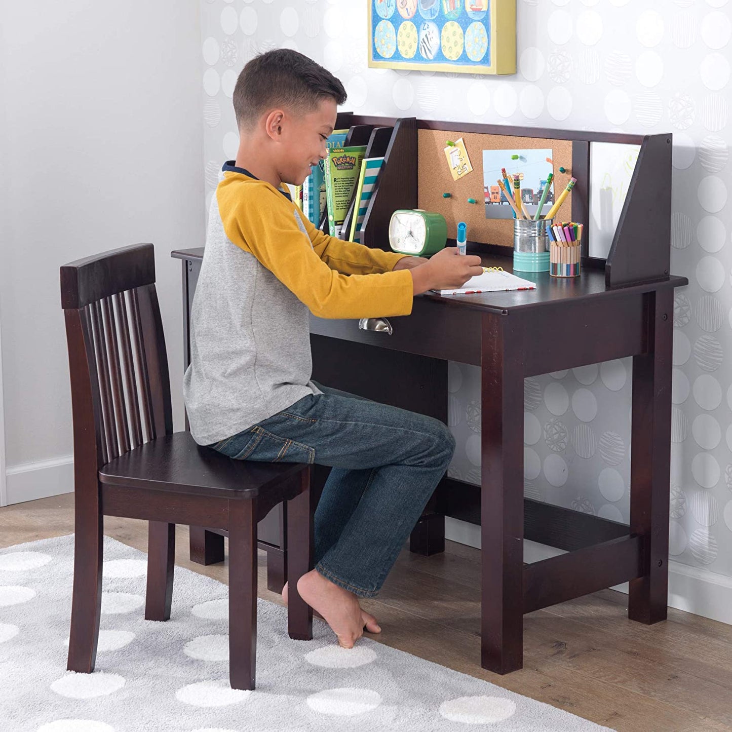 Kids Study Table : SID 35.75" Writing Desk and Chair Set