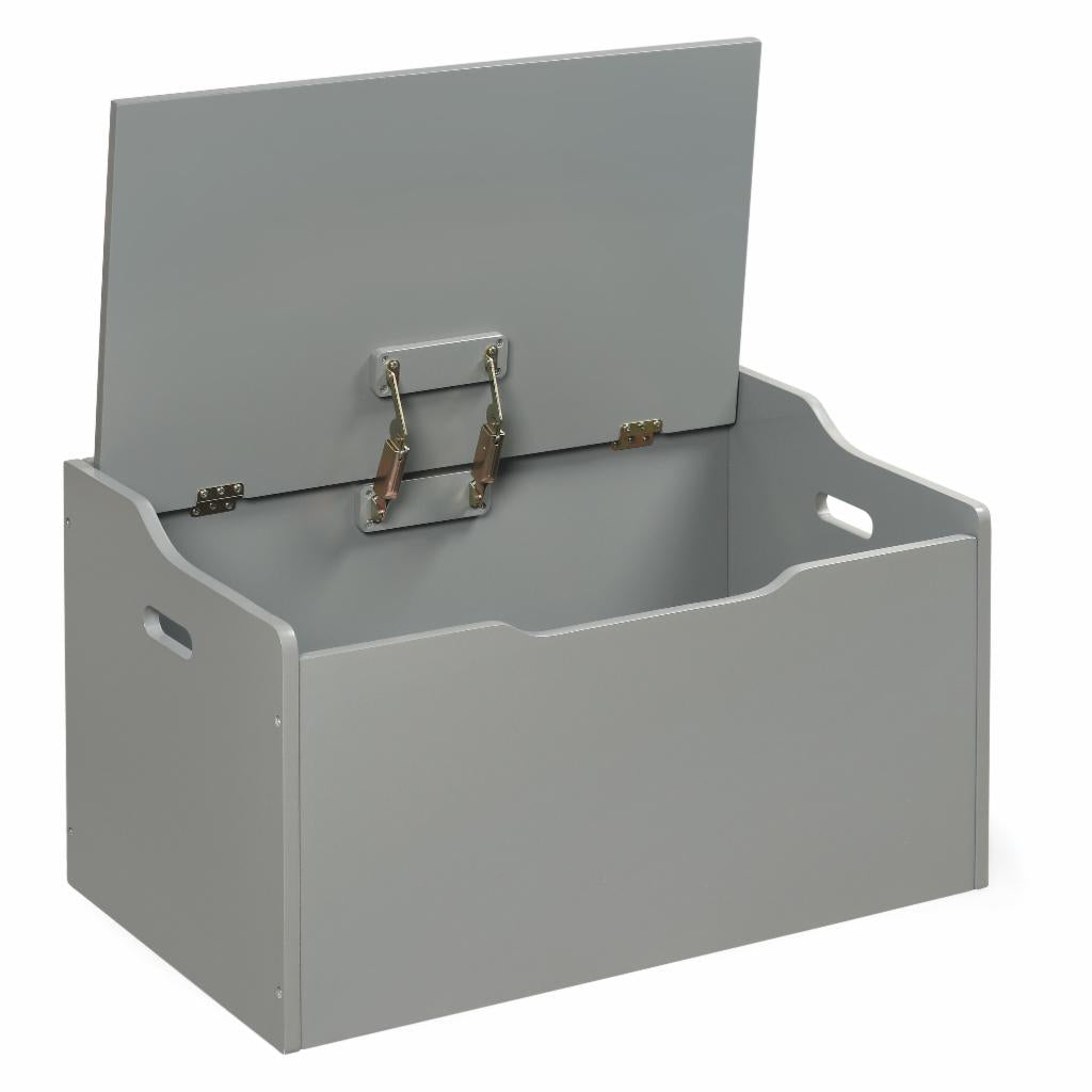 Kids Toy Storage Unit: Basket Gray Bench Top Toy Chest