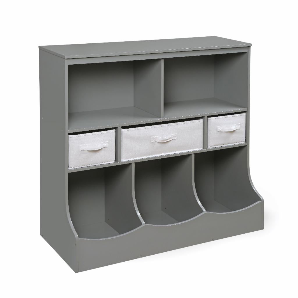 Kids Toy Storage Unit: Basket Storage Unit with Three Baskets