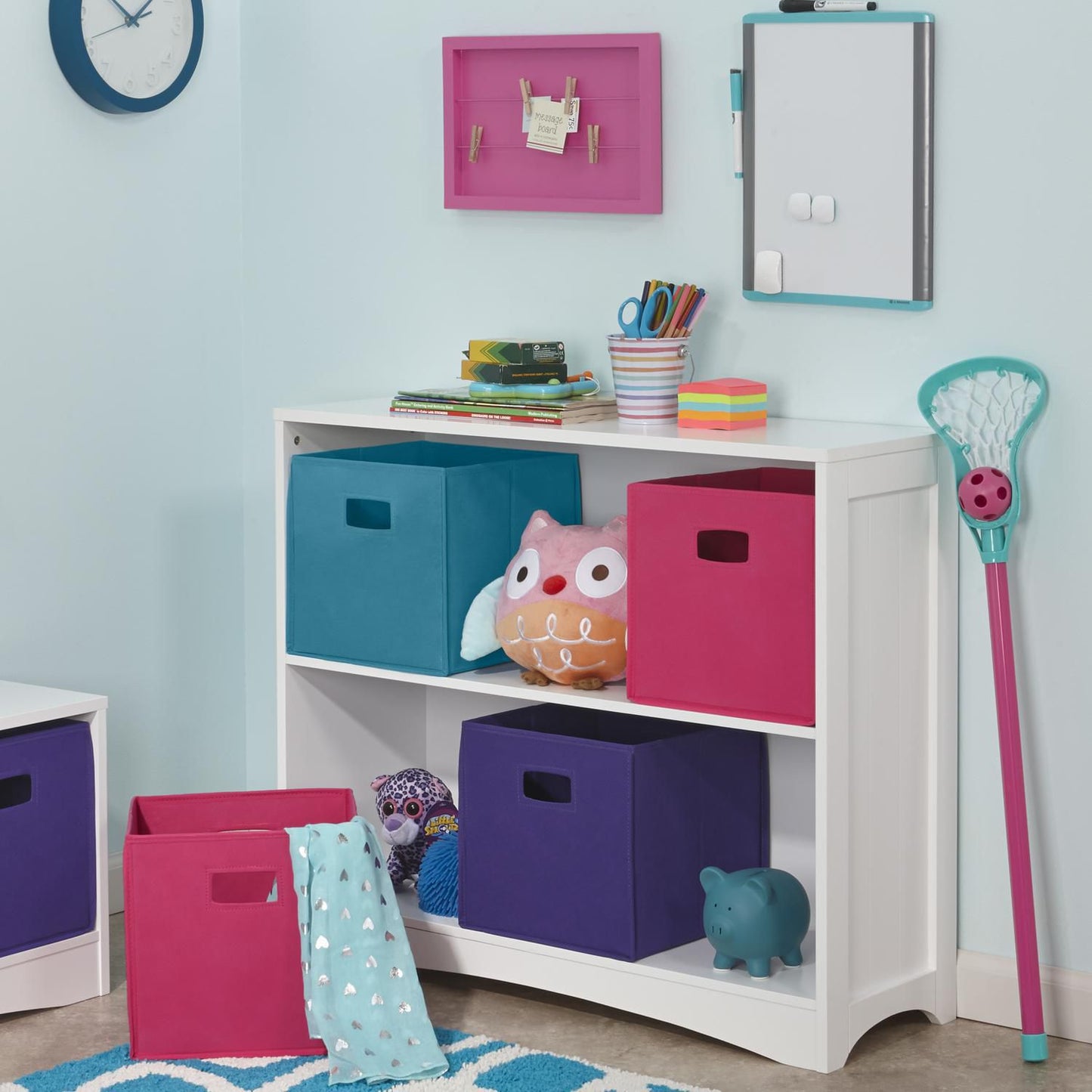 Kids Toy Storage Unit: Horizontal Bookcase, Toy Organizer