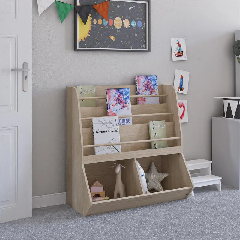 Kids Toy Storage Unit: Oak Toy Storage Organizer