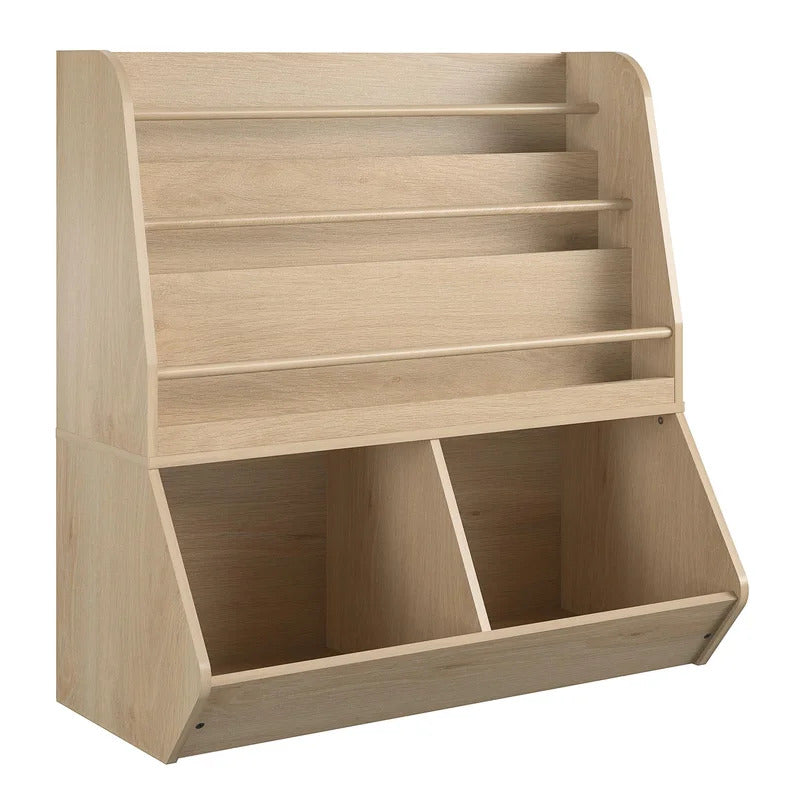 Kids Toy Storage Unit: Oak Toy Storage Organizer
