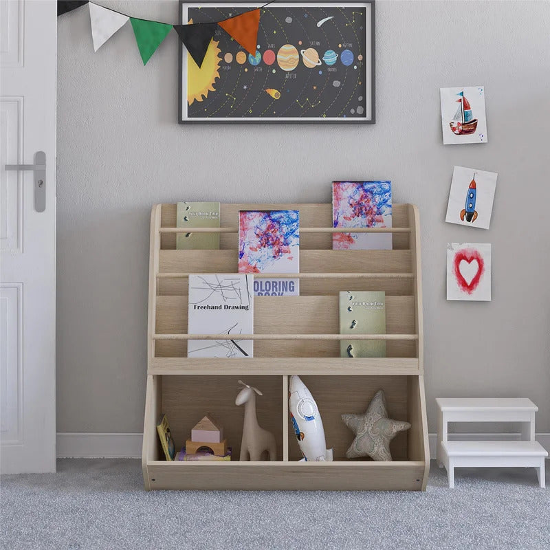 Kids Toy Storage Unit: Oak Toy Storage Organizer